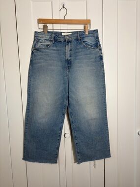 Mother Superior the Spitfire Blue Straight-Leg Jeans Size 31